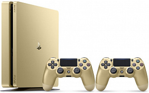 Игровая приставка Sony PlayStation 4 Slim 500Gb (золотая) + DualShock 4