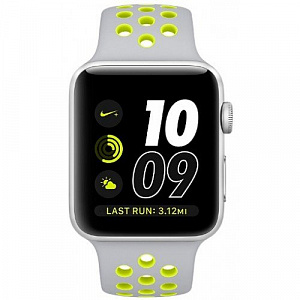 Apple Watch Nike+ Series 2 42mm Silver Aluminum Case with Nike Sport Band - Platinum/White