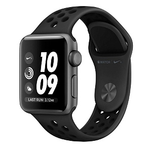 Apple Watch Series 3 38mm Aluminum Case with Nike Sport Band Black