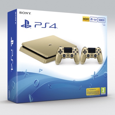 Игровая приставка Sony PlayStation 4 Slim 500Gb (золотая) + DualShock 4