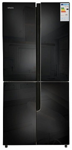 Холодильник Ginzzu Nfk-500 черное стекло
