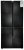 Холодильник Ginzzu Nfk-500 черное стекло