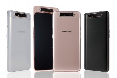 Смартфон Samsung Galaxy A80 серебряный 