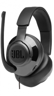 Наушники проводные с микрофоном JBL Quantum 200, 3.5 мм x2, черный