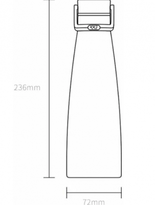 Термобутылка Kkf Swag Vacuum Bottle 475 мл (S-U47ws) Black