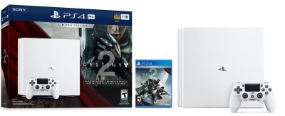 Игровая приставка Sony PlayStation 4 Pro 1Tb белого цвета + игра Destiny 2