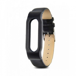 Xiaomi Mi Band Leather Part for bracelet in colors Black (кожа)