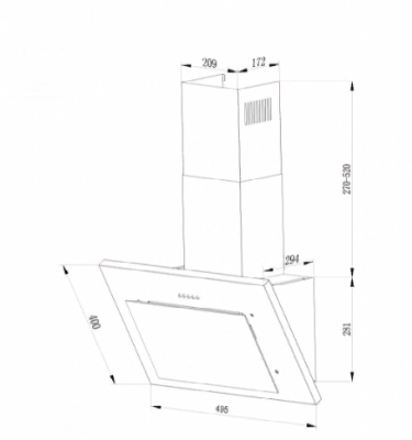 Вытяжка Hebermann Hbkh 50.1 B