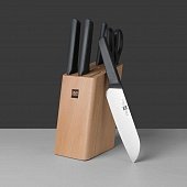 Набор ножей с подставкой Youth Edition Kitchen Stainless Steel Knife Set 6in1 HU0057