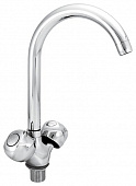 Sanitrend Damasco смеситель для кухни двухзахватный, для столешниц, хром, 612251