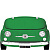 Холодильник Smeg 500 V (Fiat500) зеленый