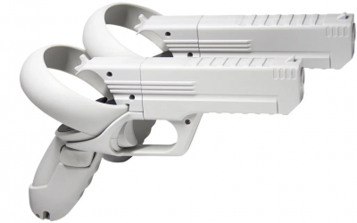 Защитные декоративные чехлы-пистолеты для контроллеров Oculus Quest 2 белый (2 шт)