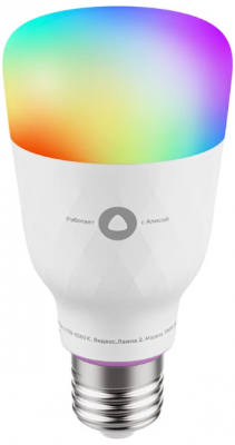 Умная лампочка Яндекс с Алисой, цоколь E27, RGB цветная YNDX-00018