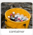 Набор для уборки Xiaomi Hoto Outdoor Wash Kit ведро складное, тряпка, губка (желтый)