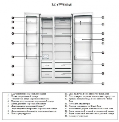Холодильник Hisense Rс-67Ws4sas