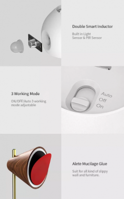 Ночник Xiaomi Mijia Sothing Sunny Smart Sensor Night Light Grey (серый)