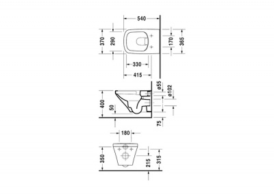 Унитаз подвесной Duravit Durastyle 2538090000