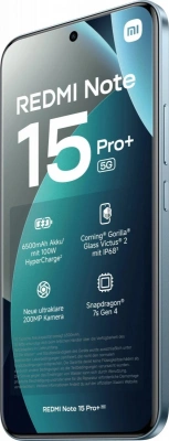 Смартфон Xiaomi Redmi Note 15 Pro+ 5G 12/256 Glacier Blue
