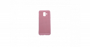 Накладка для Samsung Galaxy A50 с перфорацией розовая EG