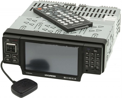 Магнитола автомобильная Hyundai H-Cmd4001g черный W