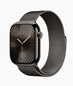 Apple Watch Series 10 46mm Slate Titanium Case with Slate Milanese Loop