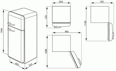 Холодильник Smeg Fab30lne1