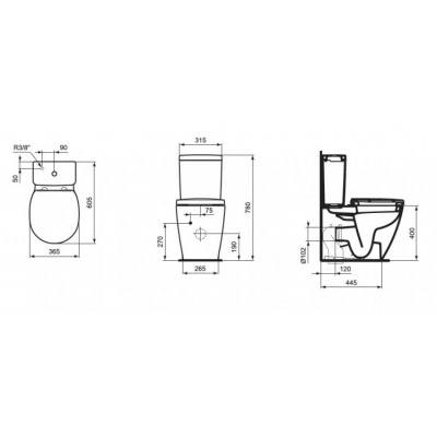 Напольный унитаз Ideal Standard Connect Spase E119601