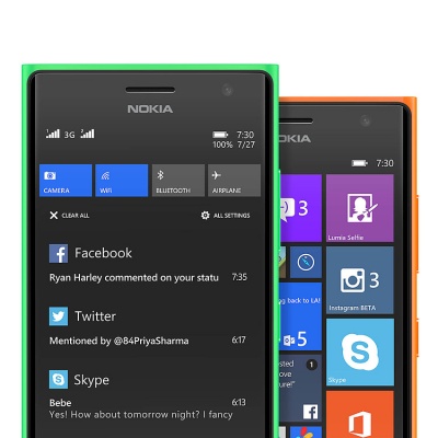 Nokia Lumia 730 Dual Sim + черная крышка (зеленый)