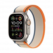 Apple Watch Ultra 2 (2024) 49 mm Natural Titanium Case with Orange/Beige Trail Loop