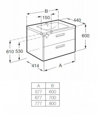 Раковина Roca Gap Unik 327471000