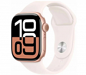 Apple Watch Series 10 46mm Rose Gold Aluminum Case with Light Blush Sport Band