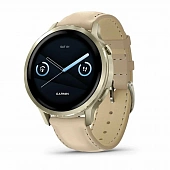 Часы Garmin Venu 4 41mm Lunar Gold with Bone Silicone Band and Light Sand Leather Band