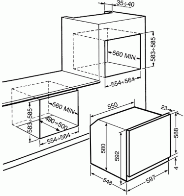 Духовой шкаф Smeg Sfp6104tvb