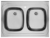 Кухонная мойка Franke Bln 720~выпуск 1 1,2 , 2 чаши размер 80*60 см.,шкаф 80, нержавеющая сталь,матовая ,F