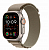 Apple Watch Ultra 2 (2024) 49 mm Natural Titanium Case with Olive Alpine Loop