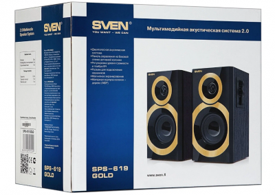 Компьютерная акустика Sven Sps-619 Gold чёрный