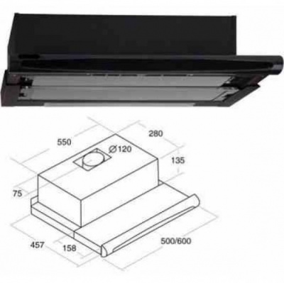 Вытяжка Exiteq Retracta 502 G черный