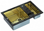 Кухонная мойка ZorG Inox-Glass 800*510 Gl-8051-2-Black-Bronze