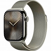 Apple Watch Series 10 46mm Natural Titanium Case with Natural Milanese Loop