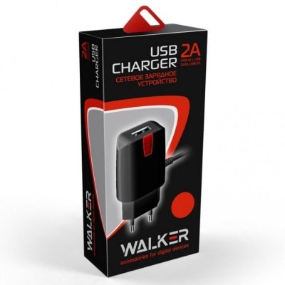 Сетевое зарядное устройство WALKER WH-21 USB (2А)