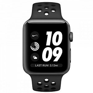 Apple Watch Series 3 42mm Aluminum Case with Nike Sport Band Black