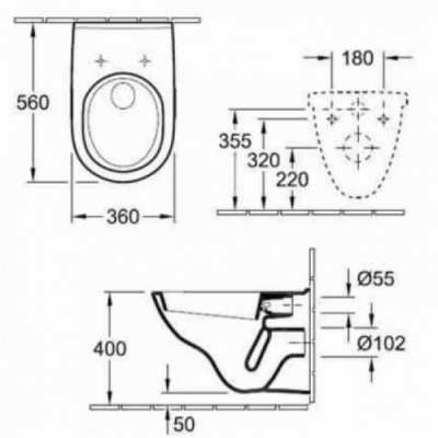 Унитаз Villeroy&Boch O Novo 5660 1001