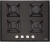 Газовая варочная панель Franke Fhgs 604 4G Bk C, черное стекло 106.0301.092