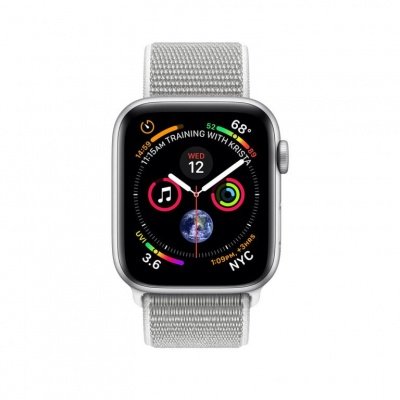 Apple Watch Series 4 GPS 44mm Gold Aluminum Case with Pink Sand Sport Loop (Спортивный браслет цвета «розовый песок») MU6G2