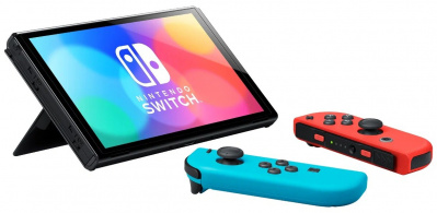 Игровая приставка Nintendo Switch OLED 64 ГБ неоновый красный