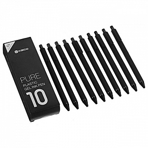 Набор гелевых ручек Kaco Pure Plastic Gel Ink Pen 10 Pack Black
