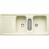 Кухонная мойка Blanco Classic 8 S гранитная 2 чаши с крылом, цвет жасмин 510568