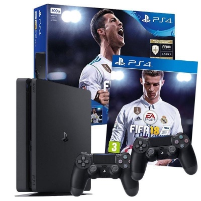 Игровая приставка Sony PlayStation 4 Pro + 2-й джойстик DualShock + Fifa 18 (1Тб)