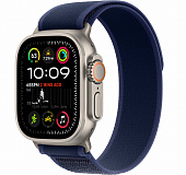 Apple Watch Ultra 2 (2024) 49 mm Natural Titanium Case with Blue/Black Trail Loop