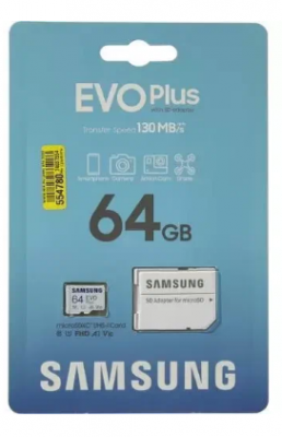Карта памяти microSD Samsung Evo Plus 64Gb
